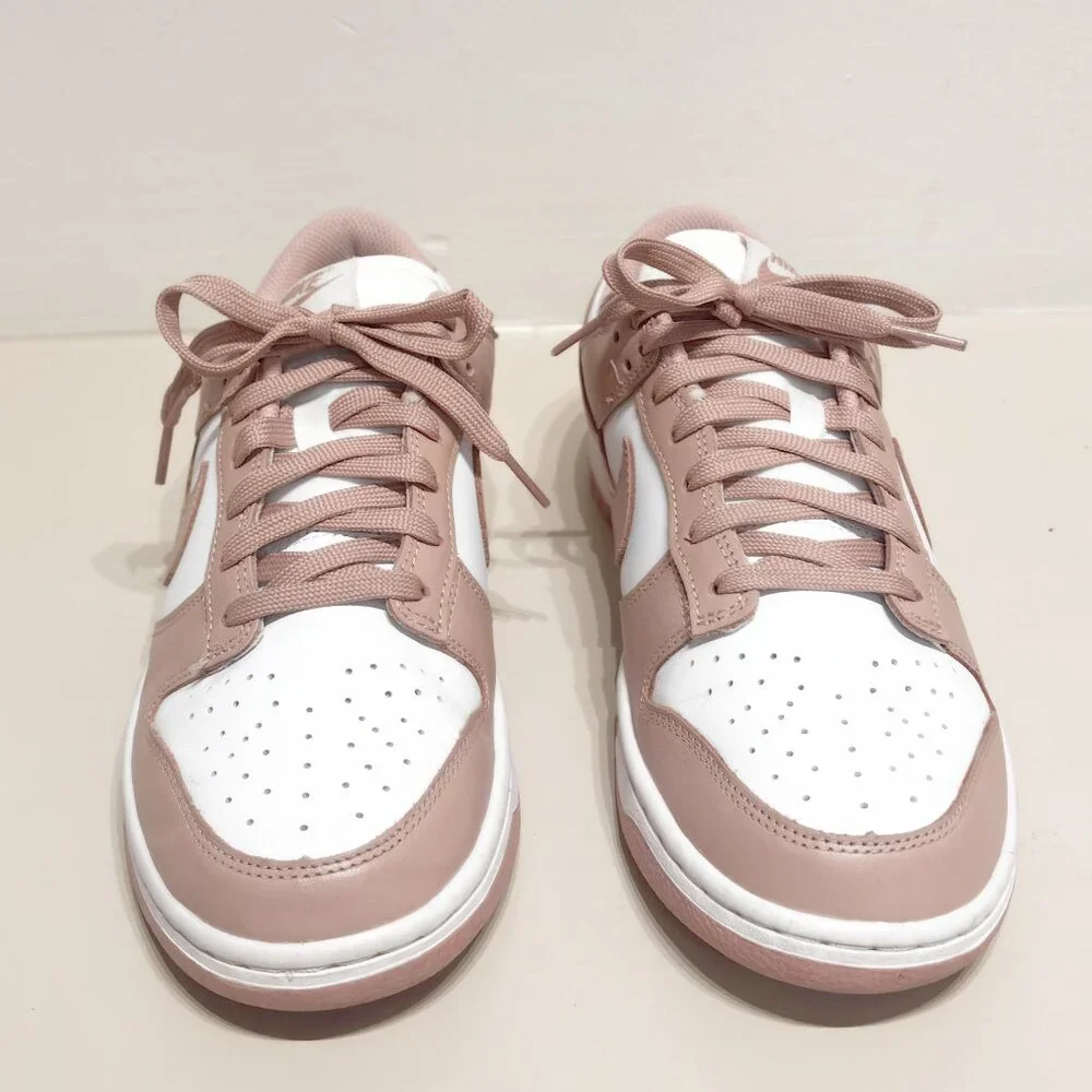 Nike Dunk Low Rose Whisper Pink & White Sneakers | Women’s 9 - Picture 3 of 6